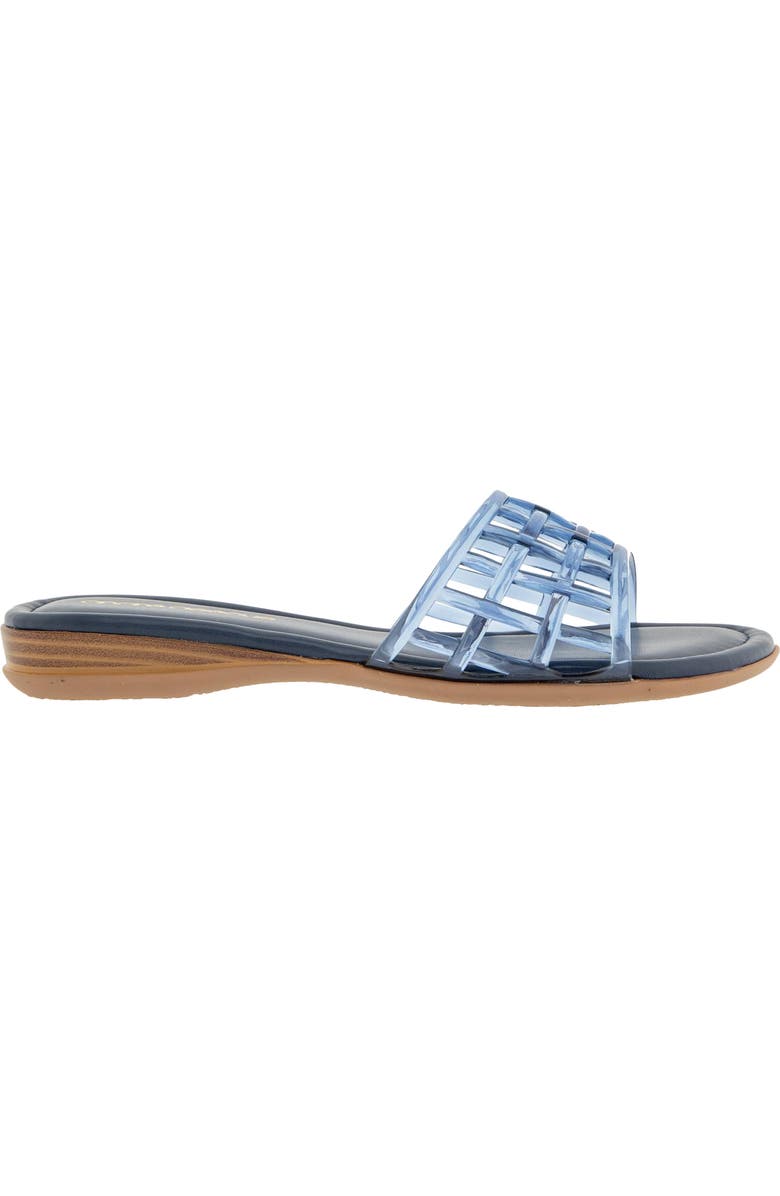 André Assous Nabil Jelly Slide Sandal, Alternate, color, Navy