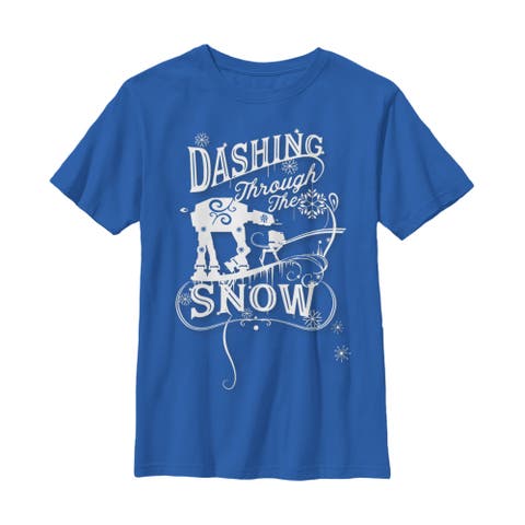 Boy's Star Wars Christmas AT-AT Dashing Snow  Graphic T-Shirt