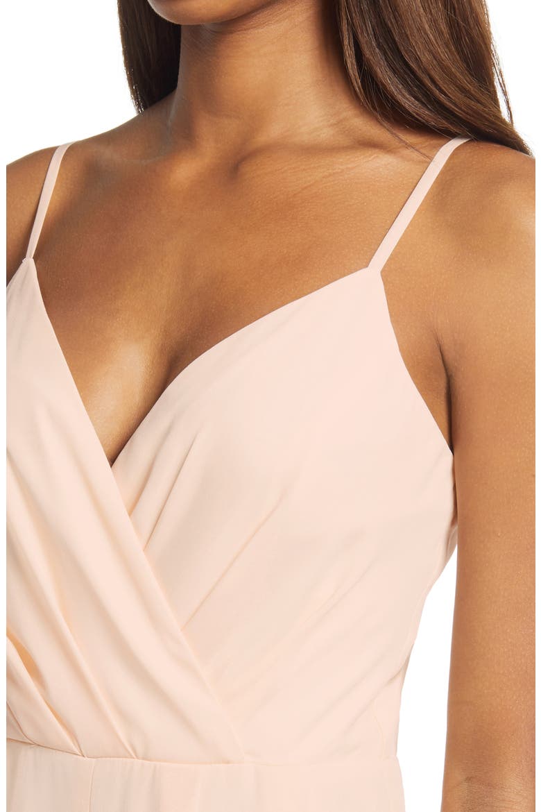 Call for Me Faux Wrap Jumpsuit, Alternate, color, GARDENIA
