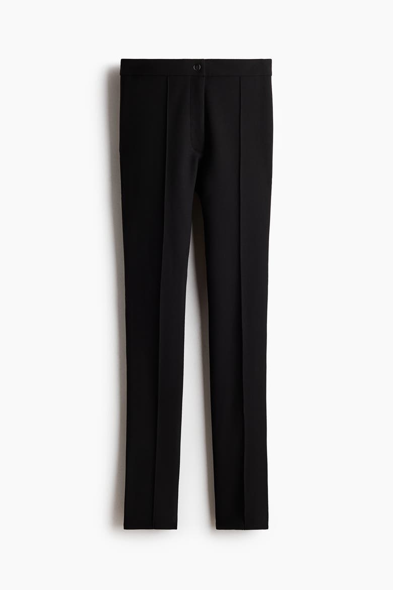 Creased Leggings, Alternate, color, Black