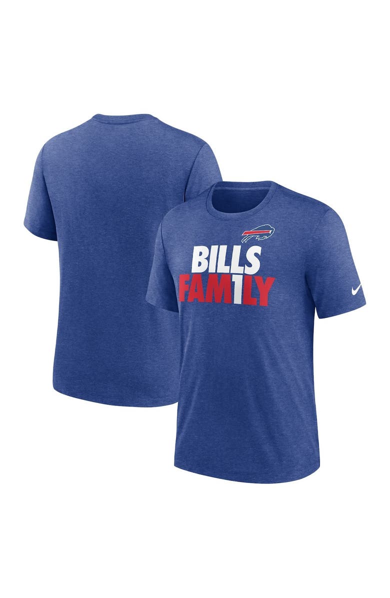 Nike Men's Nike Heathered Royal Buffalo Bills Local Tri-Blend T-Shirt, Alternate, color, 