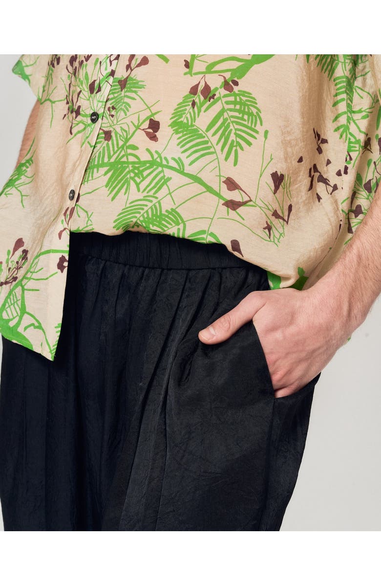 Lost Pattern NYC "Beach Blossom" Wide-Leg Pants, Alternate, color, Black