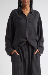 Balenciaga Fluid Stripe Button-Up Shirt