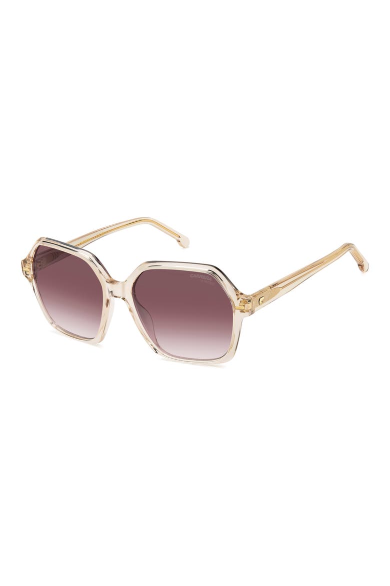 Carrera 3026/S 56mm Gradient Square Sunglasses, Alternate, color, CLEAR YELLOW