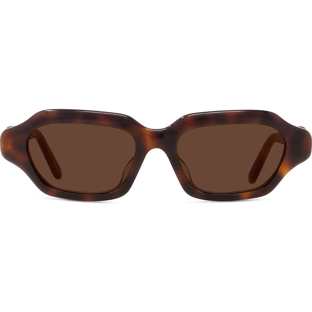 Loewe Slim 51mm Rectangular Sunglasses In Brown