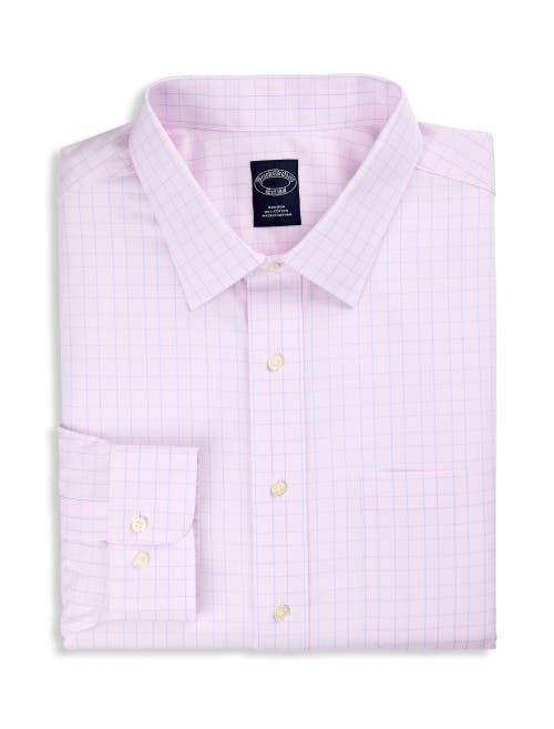 BROOKS BROTHERS BROOKS BROTHERS BIG & TALL NON-IRON GLEN PLAID DRESS SHIRT