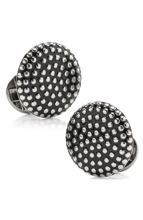 Textured Circle Cuff Links