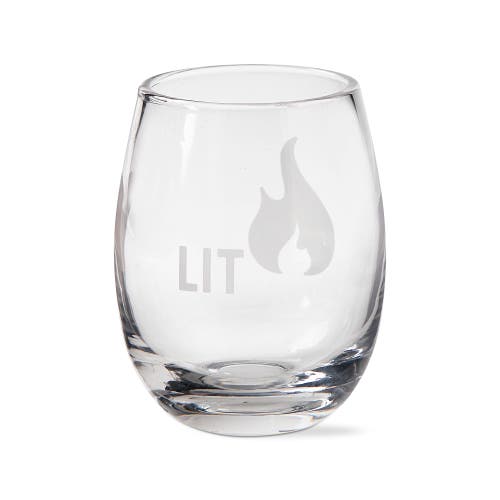Tag Lit Stemless Wine Glasses Clear Drinkware For Summer In Transparent