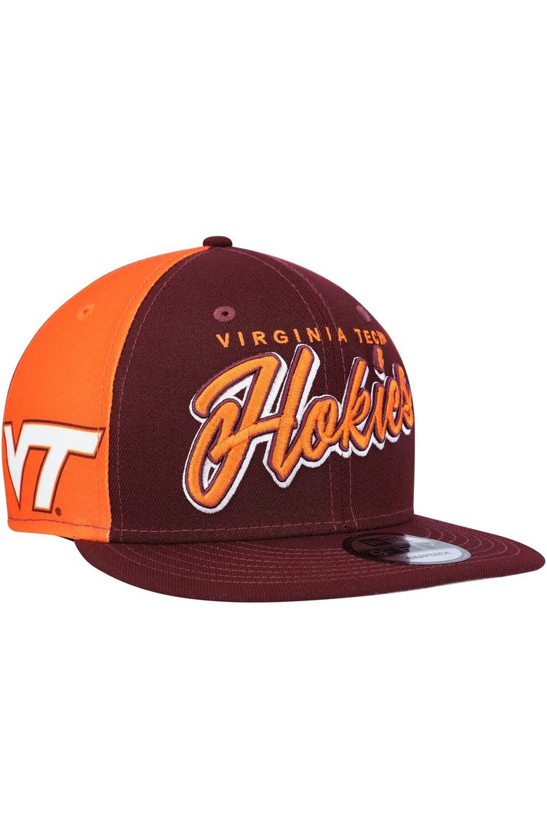 New Era Men's New Era Maroon Virginia Tech Hokies Outright 9FIFTY Snapback Hat, Main, color, Maroon