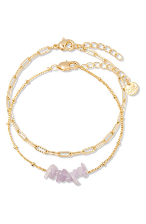 Alex Stacked Bead & Link Bracelet Set