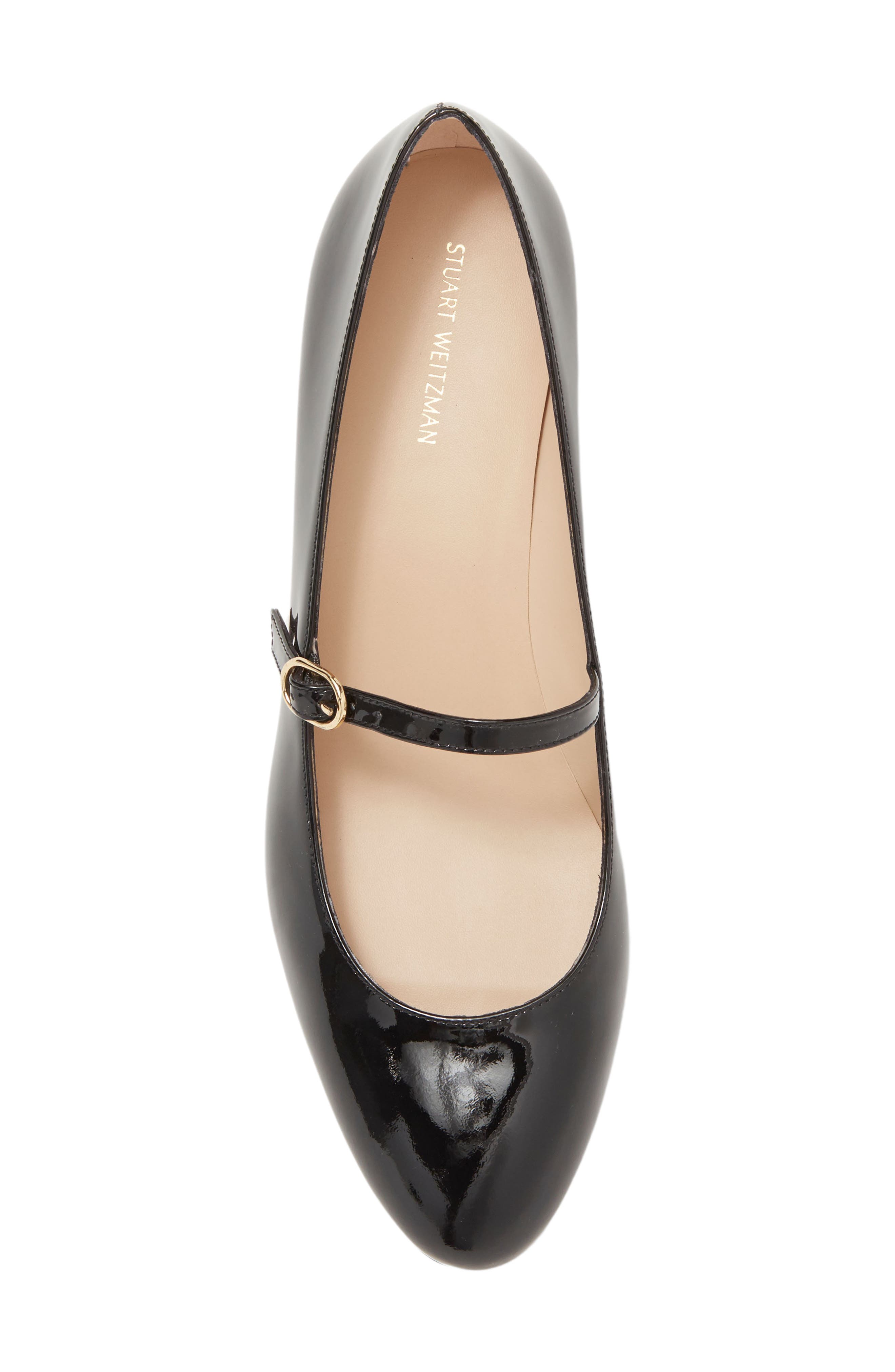 Stuart Weitzman Gabby Mary Jane Pump, Alternate, color, Black