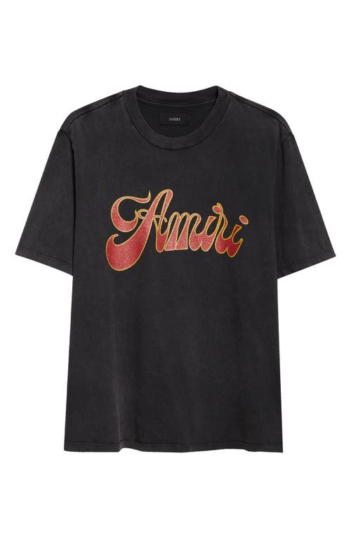 Amiri Groovy Logo-print Cotton-jersey T-shirt In Black