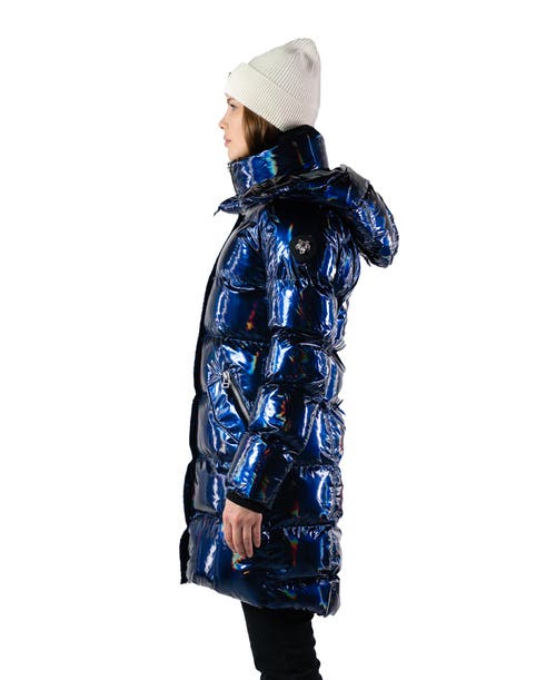 Woodpecker Penguin Long Length Quilted Coat In Brown