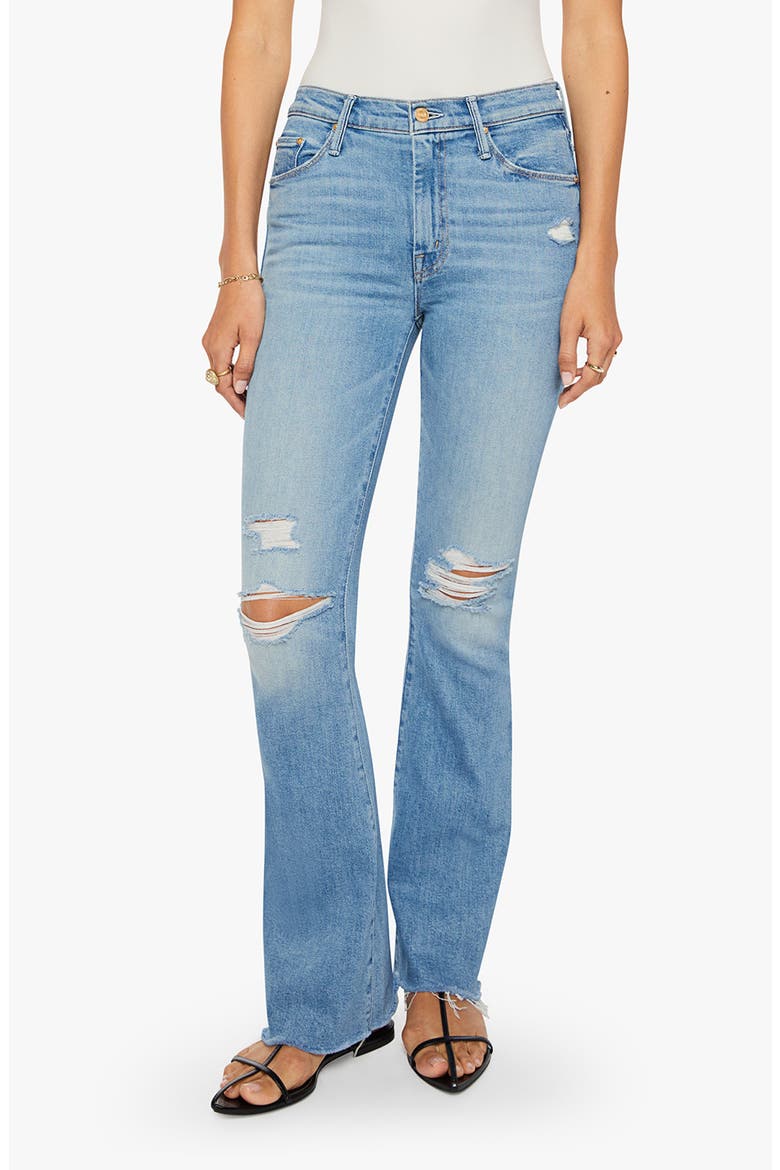 Ripped Flare Jeans, Main, color, CHAOS IS CALLING