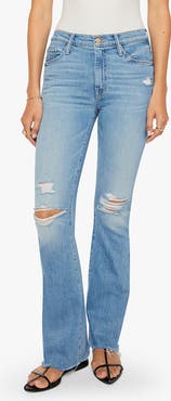 MOTHER Ripped Flare Jeans