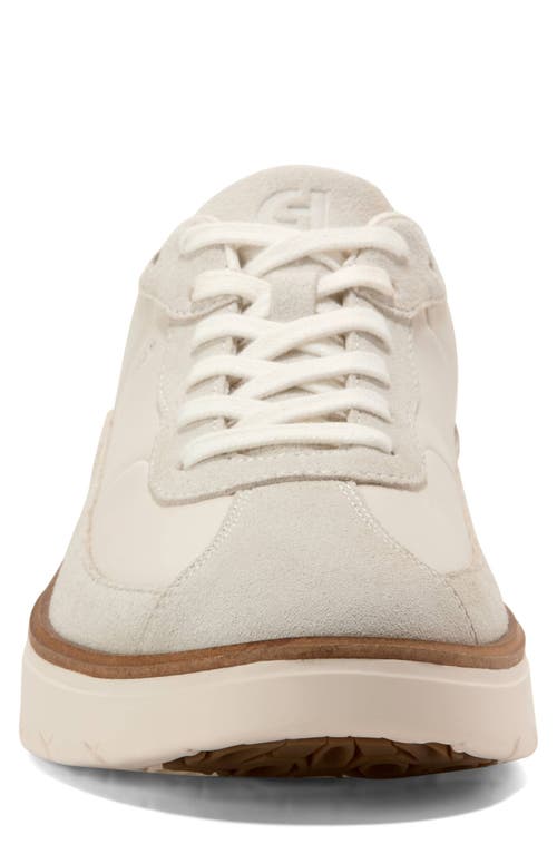 Cole Haan Men's Grandprø Featherarc Bike Toe Sneaker - White Size 12 In Ivory/provincial Blue/silver