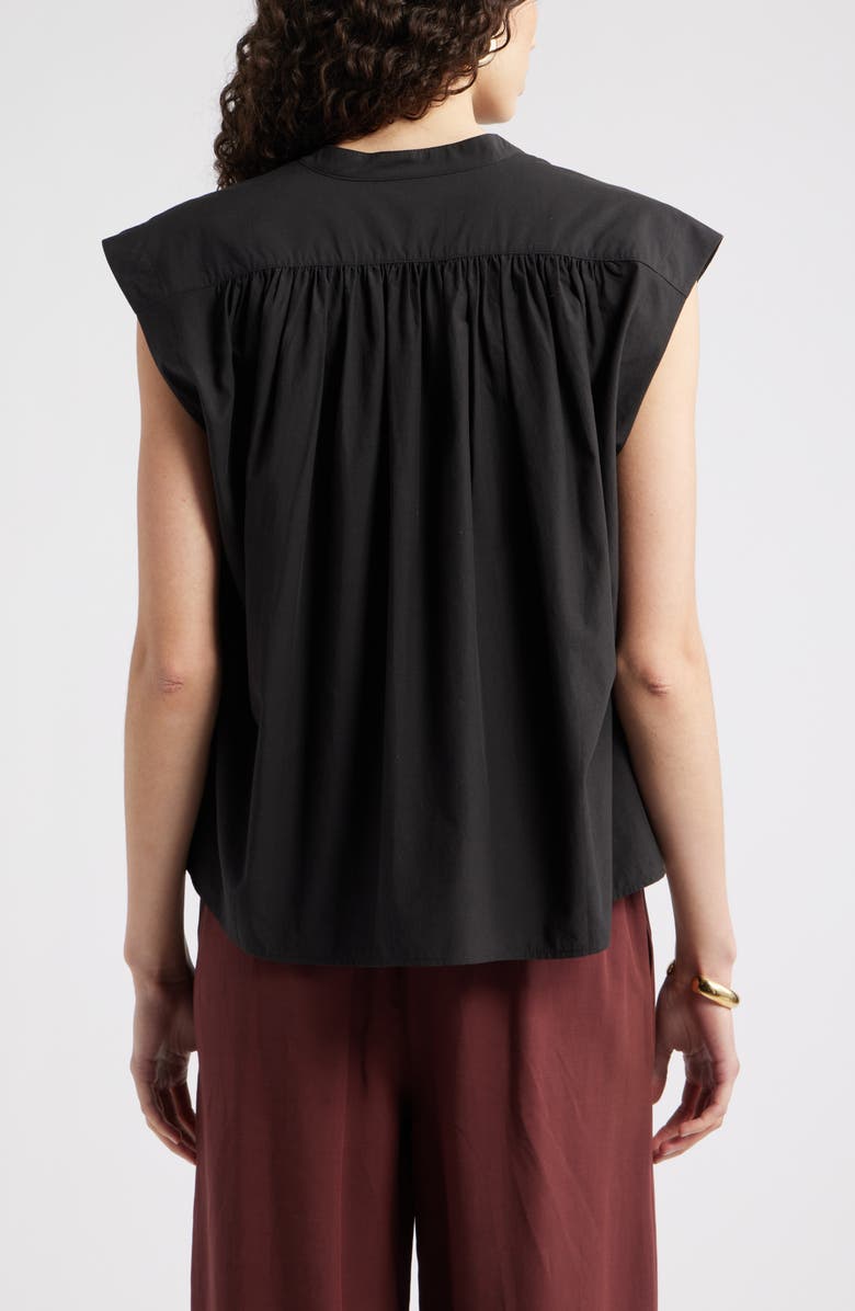 Nordstrom Shirred Cap Sleeve Top, Alternate, color, Black