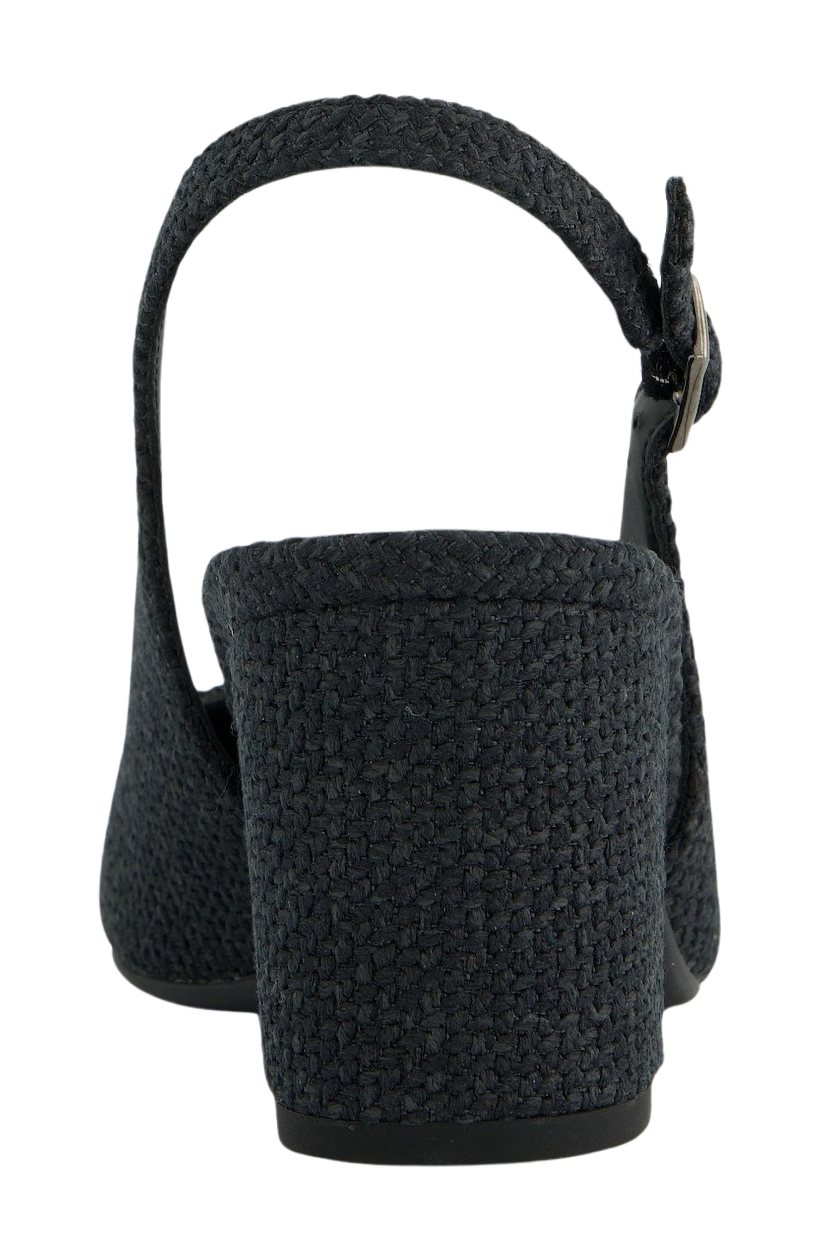 Paul Green Dallas Slingback Cap Toe Pump, Alternate, color, Black Grace Soft Patent