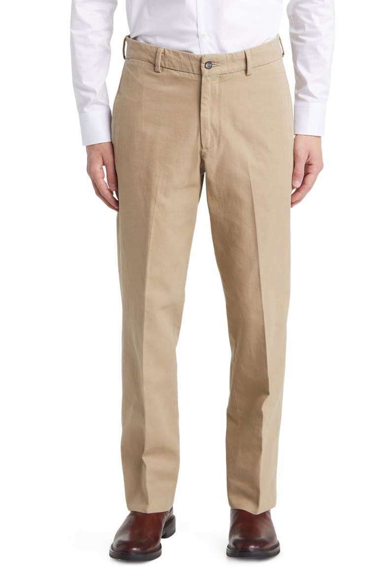 Charleston Flat Front Khakis, Main, color, KHAKI
