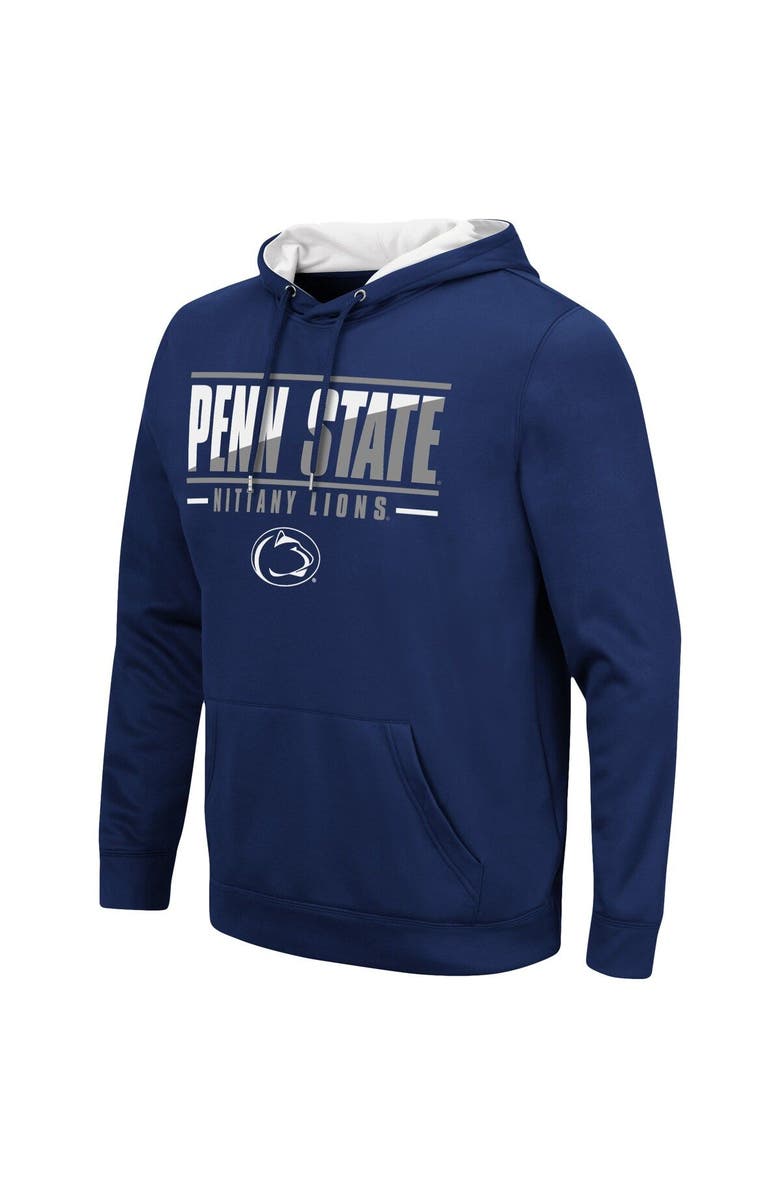 COLOSSEUM Men's Colosseum Navy Penn State Nittany Lions Slash Stack 2.0 Pullover Hoodie, Alternate, color, 