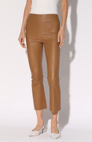 Walter Baker Luisa Leather Crop Flare Leg Pants