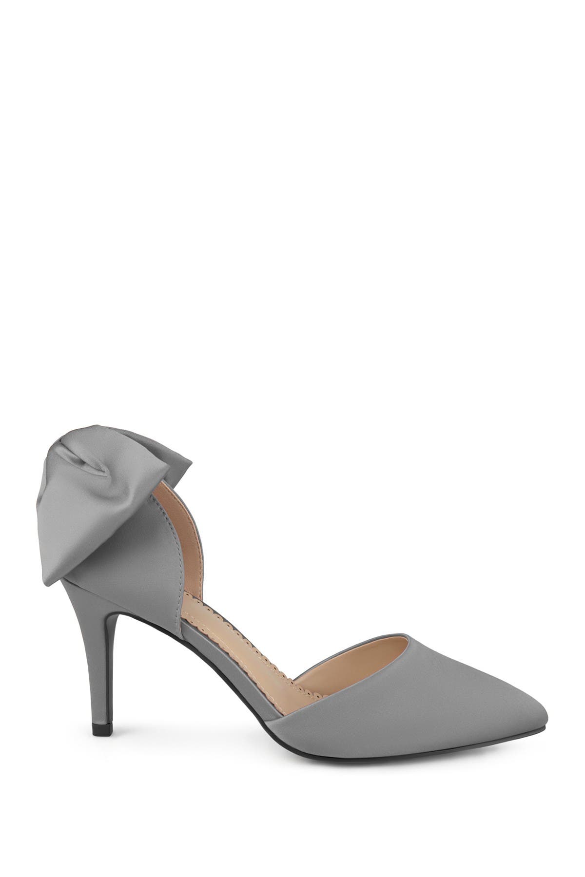 Tanzi d'Orsay Bow Pump, Alternate, color, SILVER