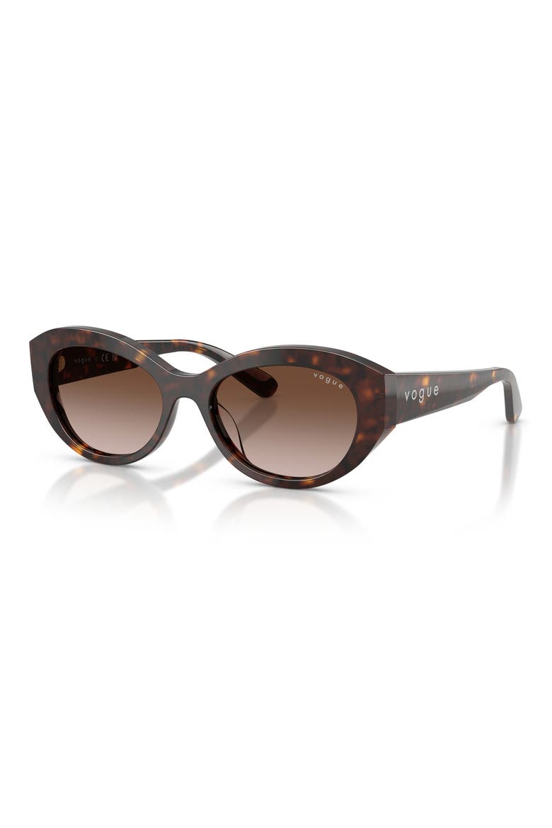 VO5659SU 52mm Irregular Sunglasses, Alternate, color, DARK HAVANA / GRADIENT BROWN