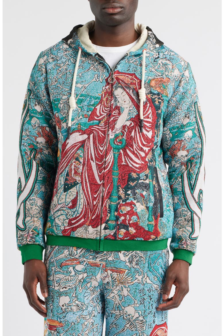 Jigoku Dayu Jacket, Alternate, color, GREEN
