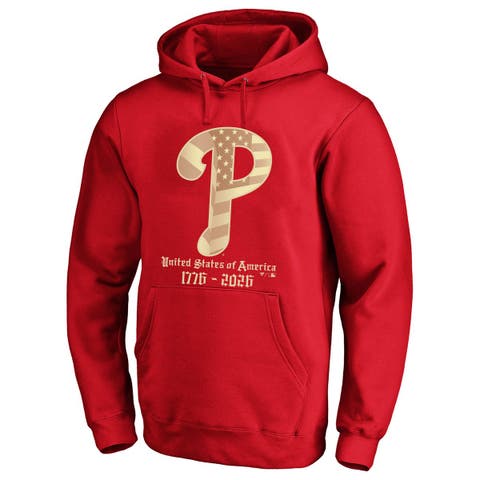Men's Fanatics Red Philadelphia Phillies USA 1776-2026 Big & Tall Hoodie