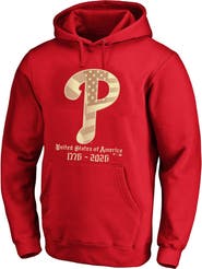 FANATICS Men's Fanatics Red Philadelphia Phillies USA 1776-2026 Big & Tall Hoodie