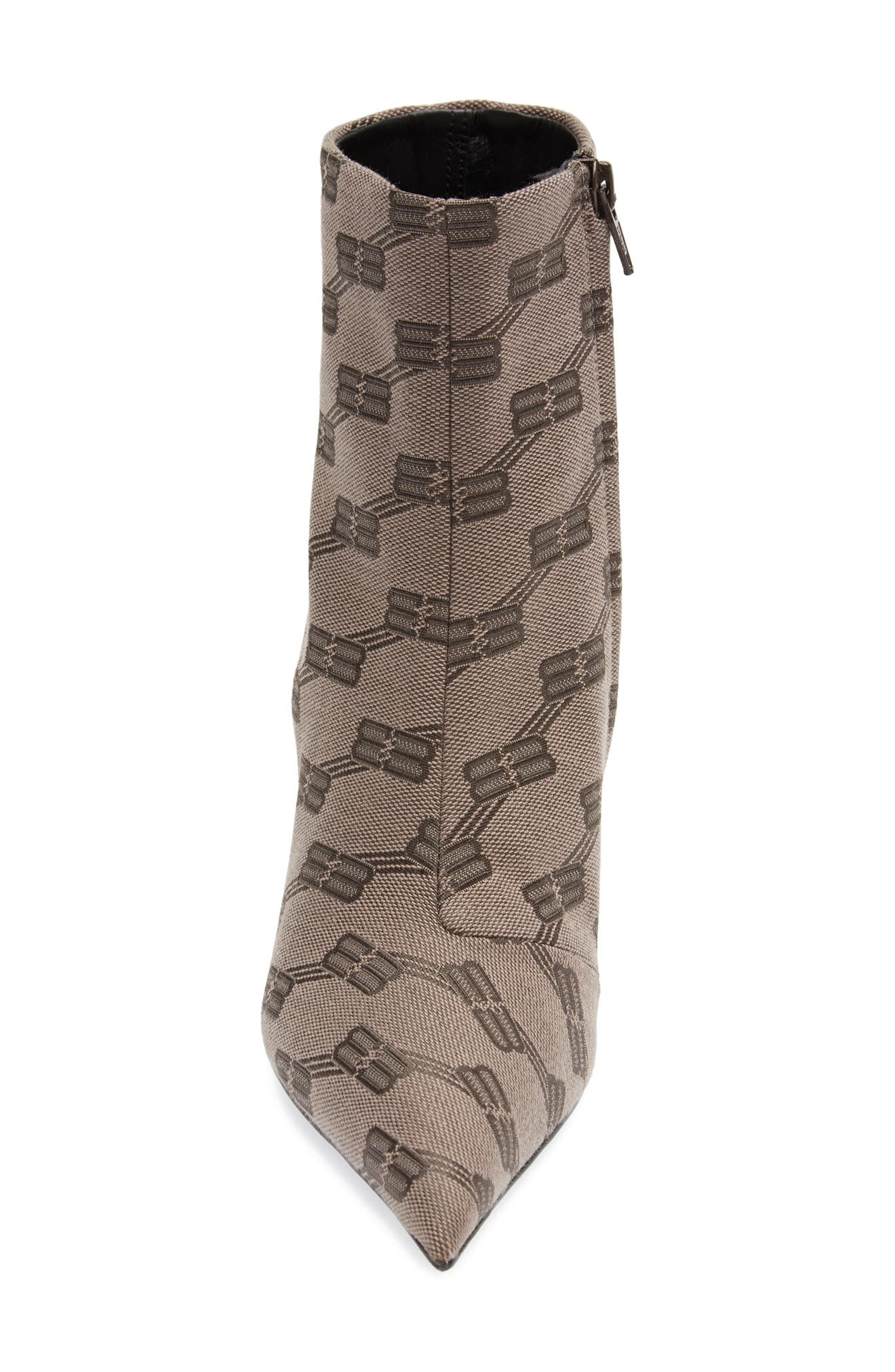 Balenciaga So Knife Logo Jacquard Pointed Toe Bootie, Alternate, color, 