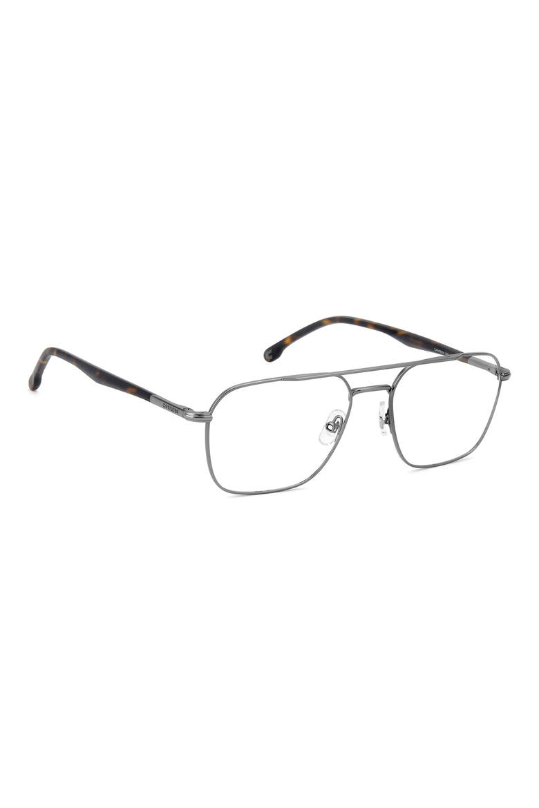 55mm Square Optical Glasses, Alternate, color, MATTE DARK RUTHENIUM HAVANA