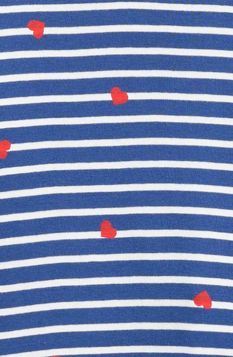 Mini Boden Kids' Stripe Heart Long Sleeve Pajamas, Alternate, color,