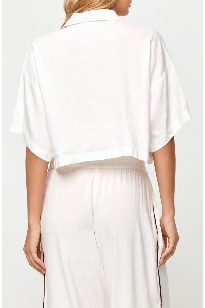 Kitt Cropped Cover-Up Top, Alternate, color, CREAM