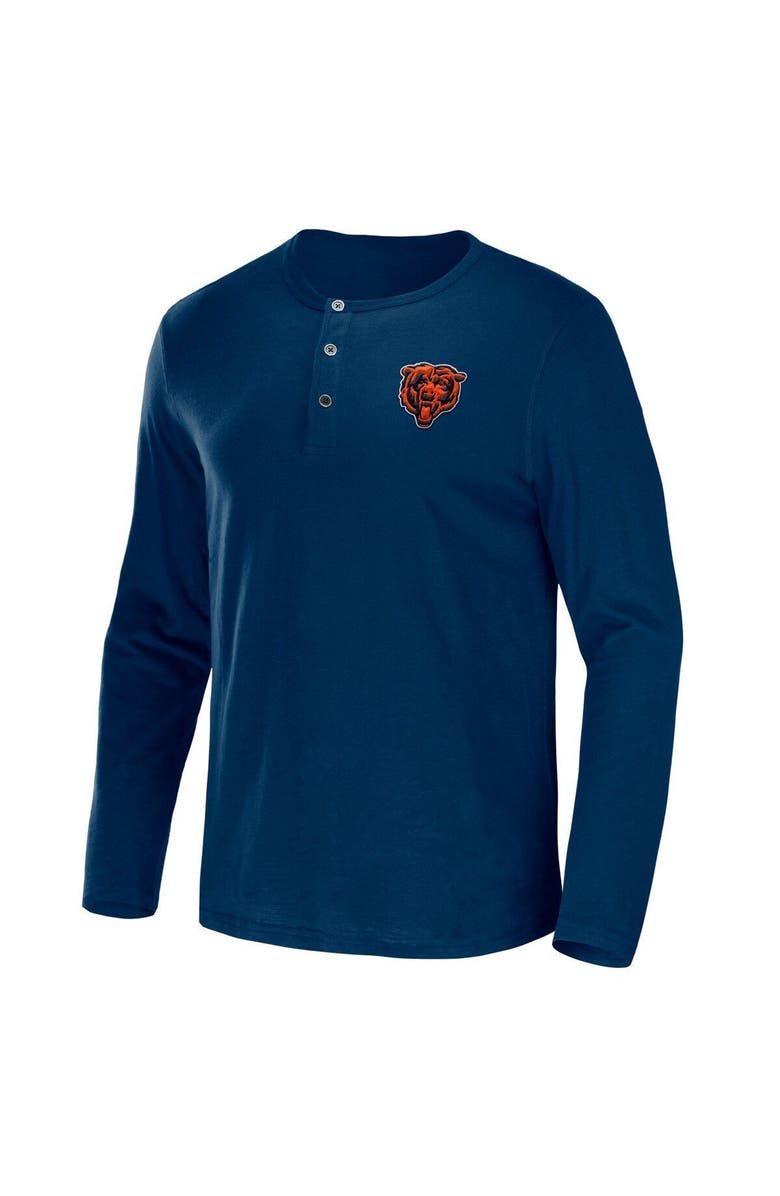 NFL X DARIUS RUCKER Men's NFL x Darius Rucker Collection by Fanatics Navy Chicago Bears Slub Jersey Henley Long Sleeve T-Shirt, Alternate, color, Navy