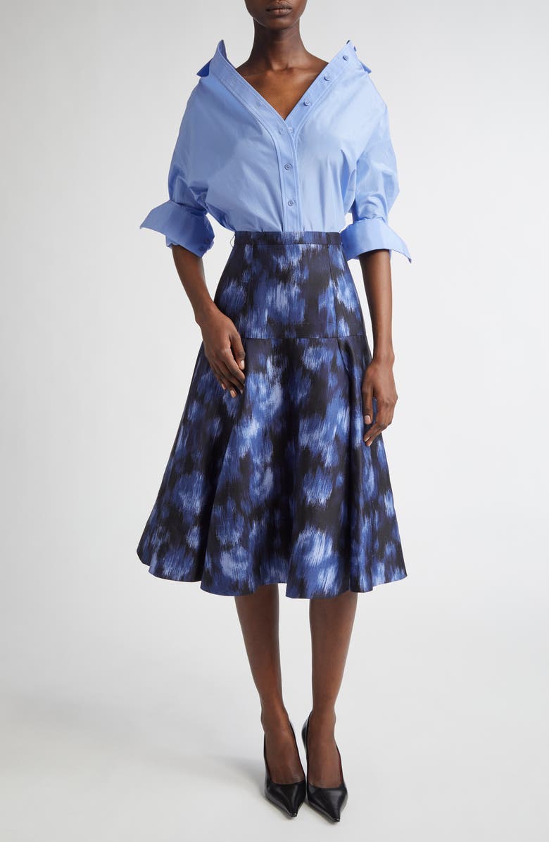 Michael Kors Collection Abstract Floral Print Dance Skirt, Alternate, color,