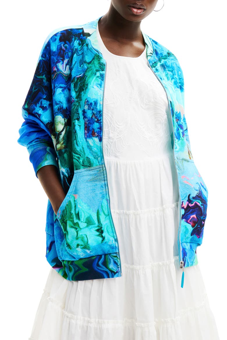 M. Christian Lacroix Arty Jacket, Main, color, BLUE