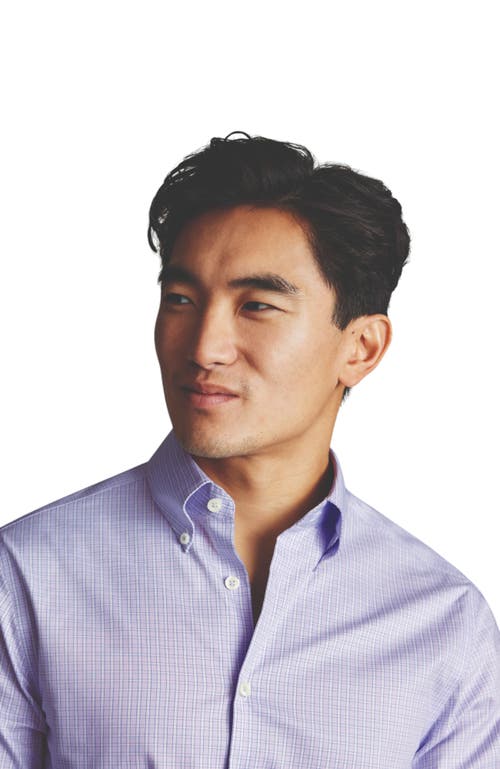 CHARLES TYRWHITT CHARLES TYRWHITT NON-IRON PINPOINT OXFORD CHECK SHIRT