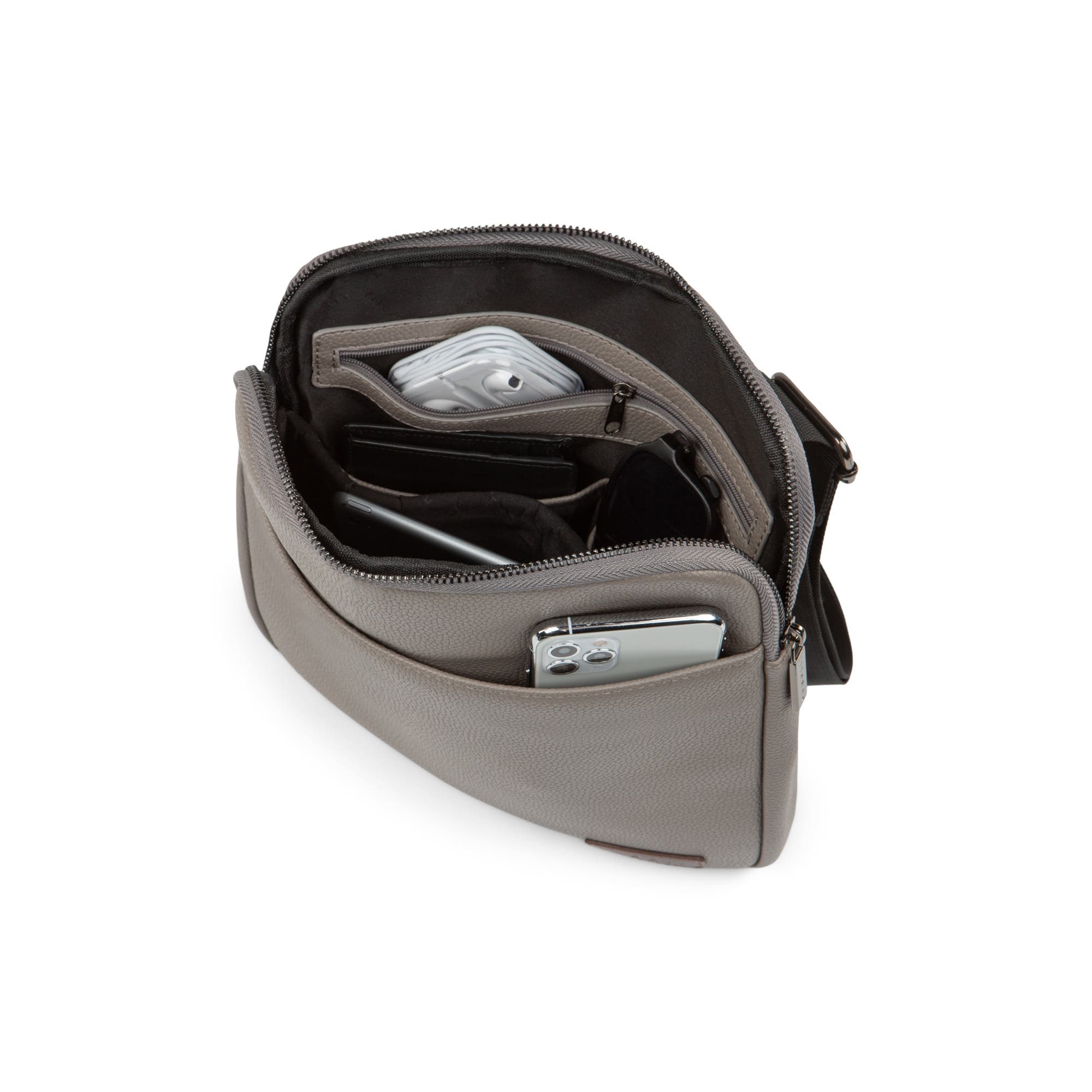 Contrast Crossbody, Alternate, color, Grey