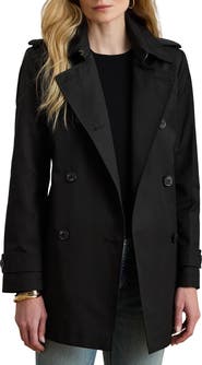 Lauren Ralph Lauren Double Breasted Cotton Blend Jacket