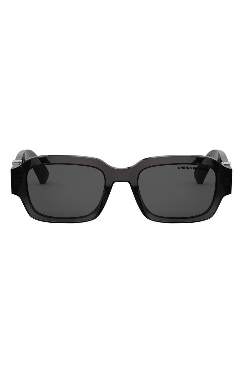 DIOR 'Dior Oblique S2I 52mm Rectangular Sunglasses, Main, color, Grey/ Other / Smoke