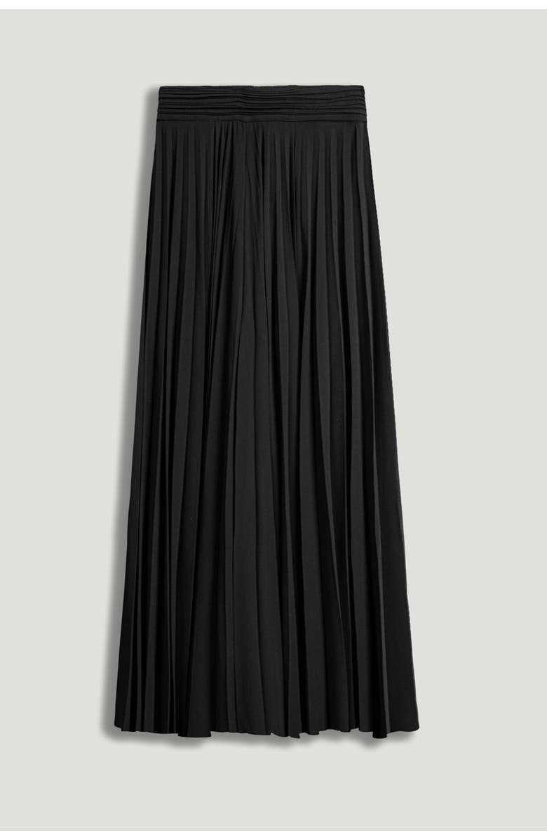 Nocturne Pleated Chiffon Wide-Leg Pants, Alternate, color, Black