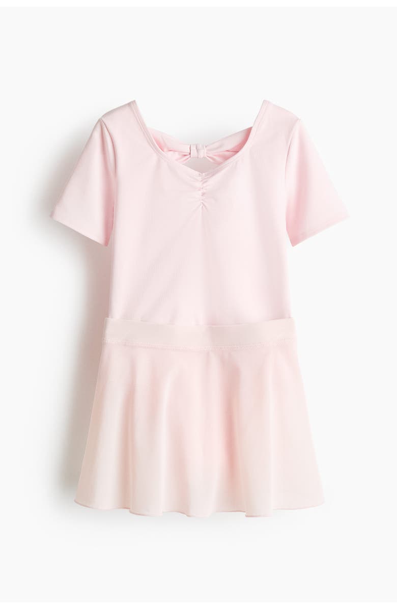 H&M 2-piece Leotard And Skirt Set With Drymove, Main, color, Light Pink