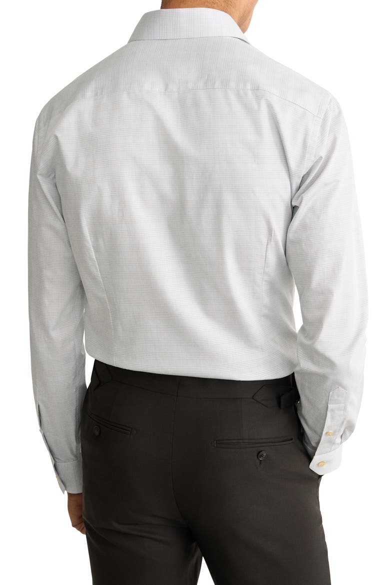 Slim Fit Prince of Wales Check Dress Shirt, Alternate, color, MEDIUM BROWN