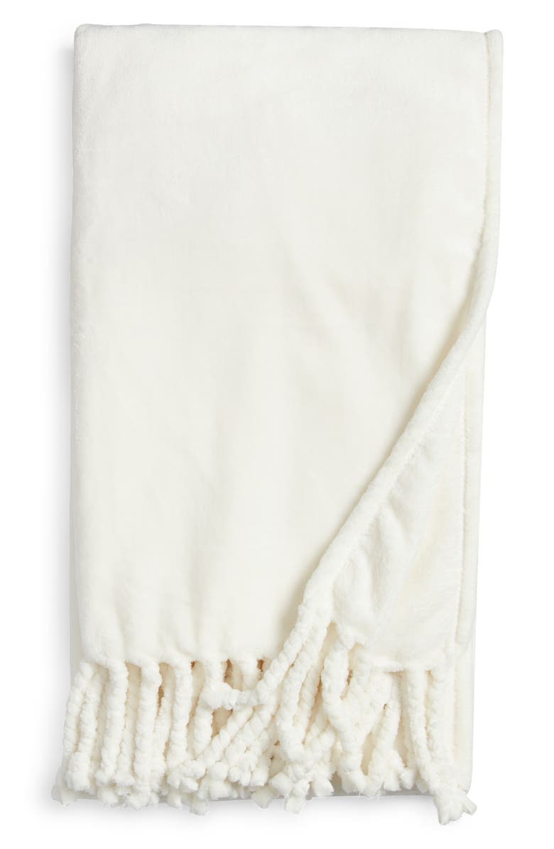 Nordstrom Bliss Throw Blanket, Main, color, Ivory