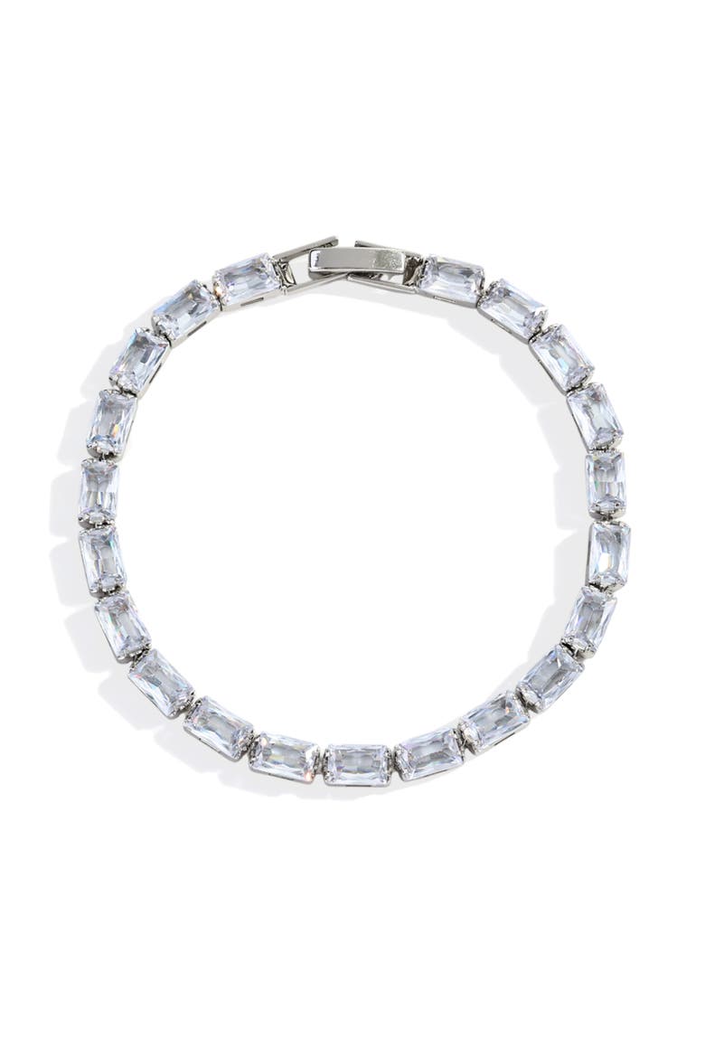 Baguette Tennis Bracelet, Alternate, color, Silver