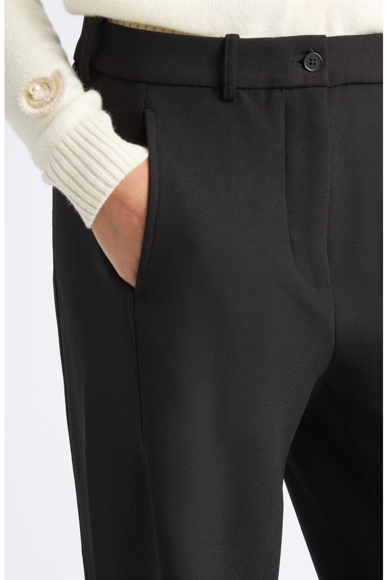 Sharp Pleat Wide Leg Pants, Alternate, color, BLACK