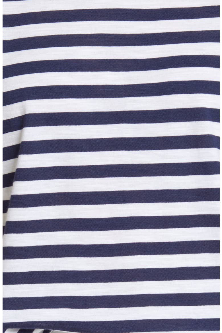Tie Sleeve T-Shirt, Alternate, color, NAVY- WHITE CHARM STRIPE