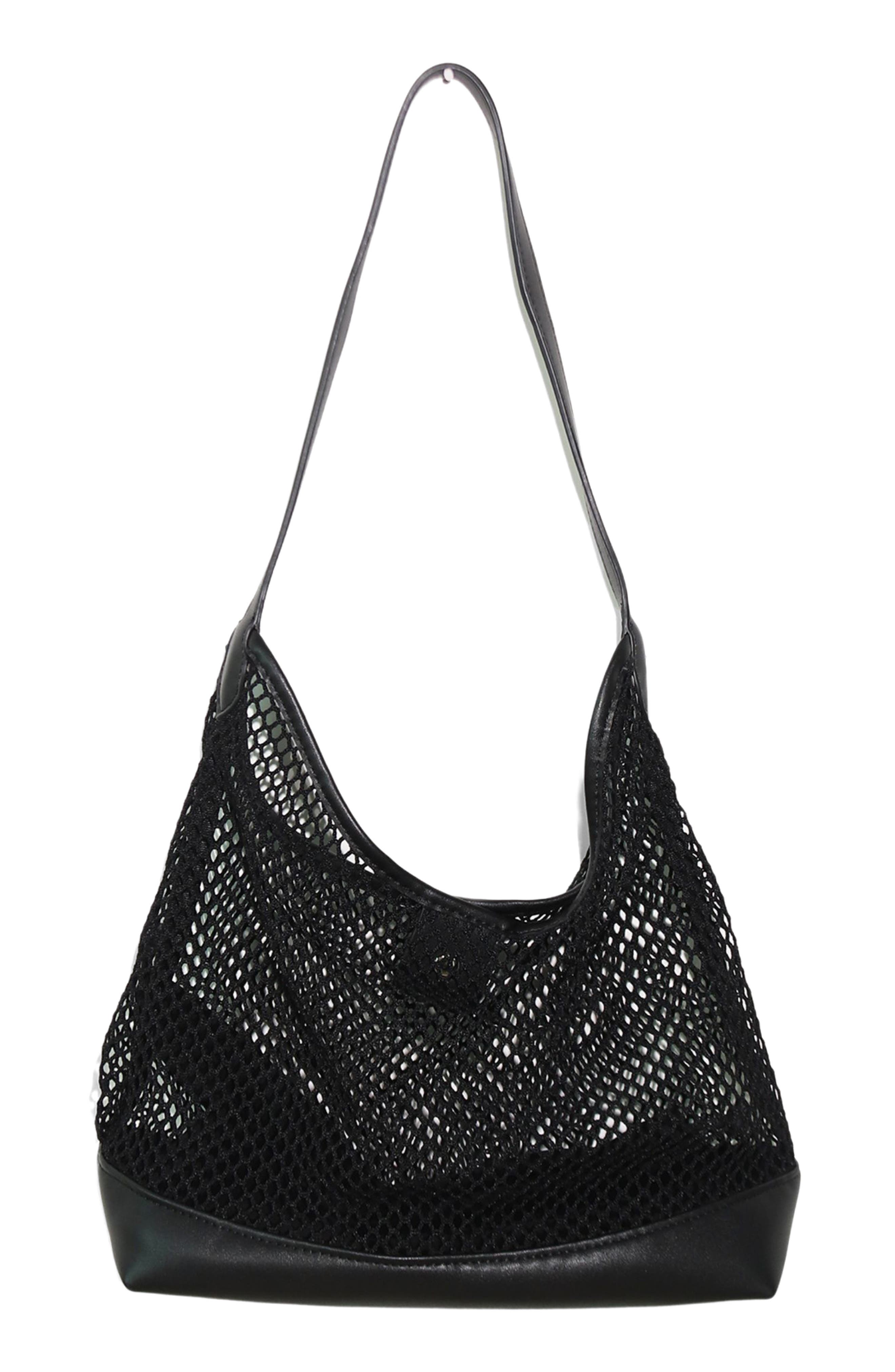 Petit Moments Mesh Tote, Main, color, Black