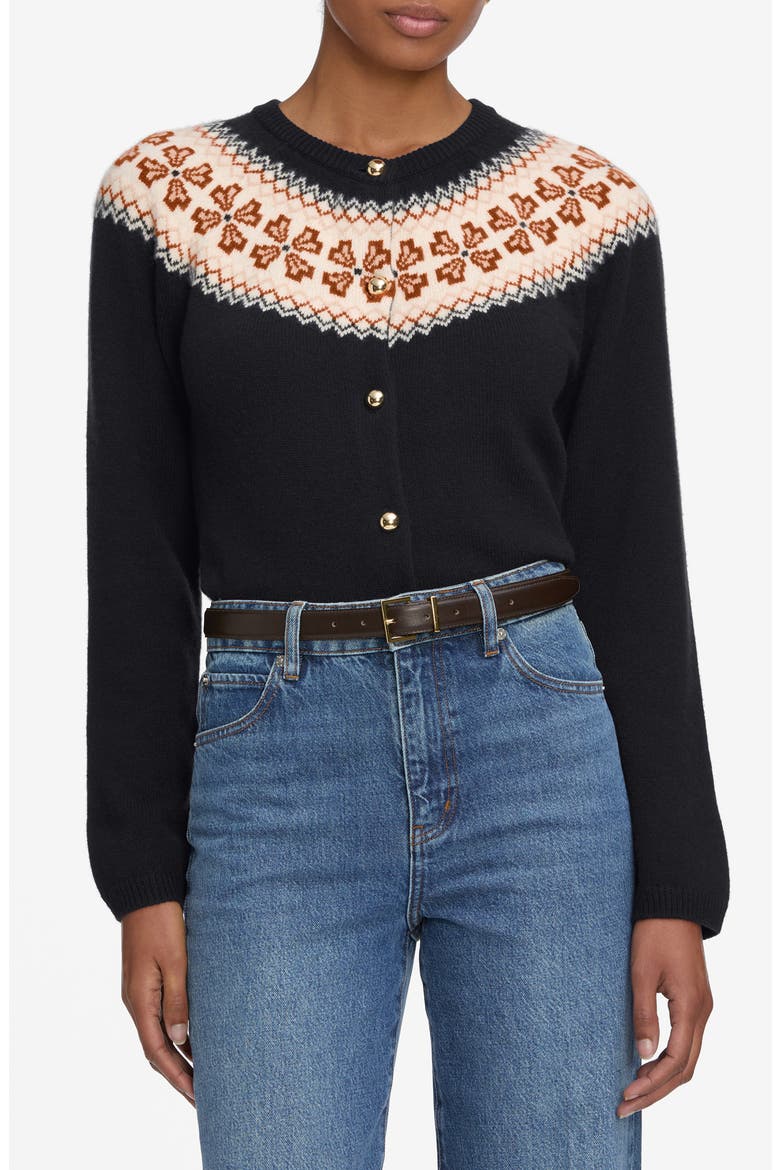 The Fair Isle Cashmere Cardigan, Main, color, NAVY